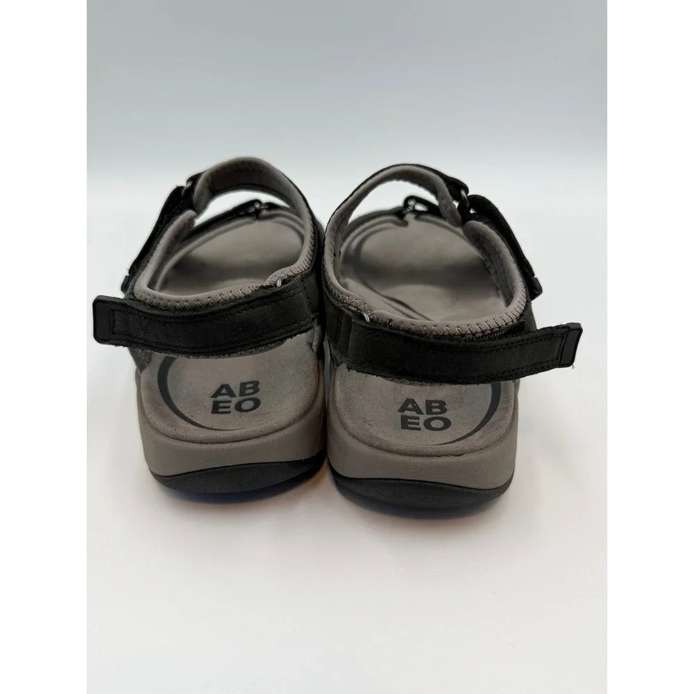 ABEO Goleta 1141 Women's Black Leather Athletic Walking Sandals Size 7